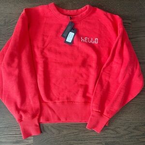 NWT Rag & Bone HELLO Sweatshirt Small $225 Saks